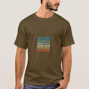 Camiseta Vintage 50th Birthday 50 Years Old 600 Months