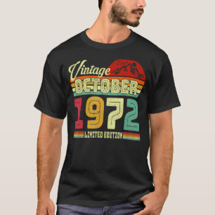 Camiseta Vintage 50th Birthday Incrível desde outubro de 19