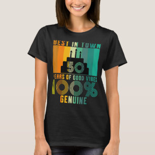 Camiseta Vintage 50th Birthday Roupa Womens Mens 50th Bi