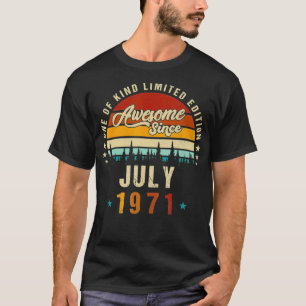 Camiseta Vintage 51th Birthday Awesmanutenção desde julho d