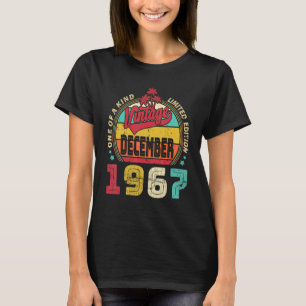 Camiseta Vintage 55th Birthday Incrível desde dezembro de 1
