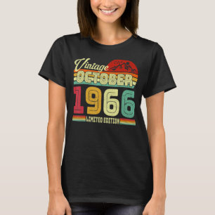 Camiseta Vintage 56º aniversário incrível desde outubro de