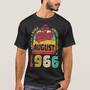 Camiseta Vintage 56. º Aniversário Espetacular Desde Agosto
