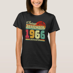 Camiseta Vintage 56th Birthday Incrível desde setembro de 1