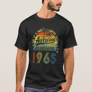 Camiseta Vintage 57 anos Fevereiro de 1965 Decorações 57t