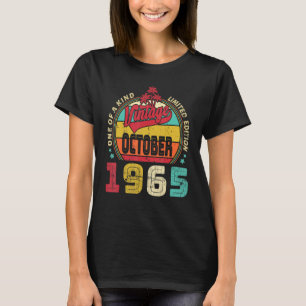 Camiseta Vintage 57th Birthday Awmanutenção desde outubro d