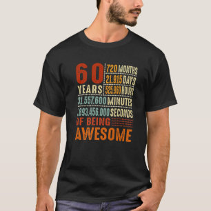 Camiseta Vintage 60º Aniversário De Casamento De 60 Anos