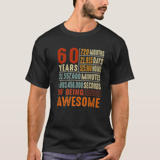 Camiseta Vintage 60º Aniversário De Casamento De 60 Anos