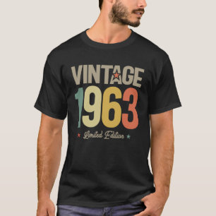 Camiseta Vintage 60º Aniversário Decorações engraçadas 1963
