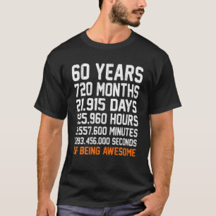 Camiseta Vintage 60º Aniversário Presente 60 Anos Anniver