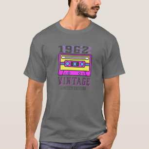 Camiseta Vintage 60º Aniversário Tee Retro 1962 Edition Cas