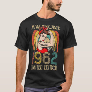 Camiseta Vintage 60 Anos de Idade para Mulheres Melhor de 1