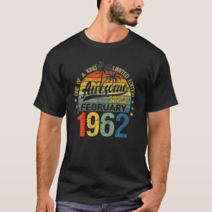 Camiseta Vintage 60 Anos Fevereiro De 1962 Decorações 60T