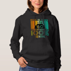 Camiseta Vintage 60th Birthday Roupa Womens Mens 60th Bi