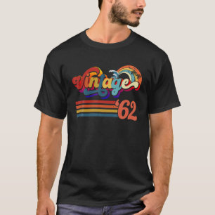 Camiseta Vintage 62 Retro Vintage, 60 Anos De Idade, 60.O N