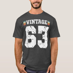 Camiseta Vintage, 63 anos, feliz 63 anos, diversão de anive