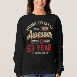 Camiseta Vintage 63rd Birthday Awesmnly 1959 Edição Especia