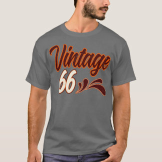 Camiseta Vintage, 66 Anos, Aniversário