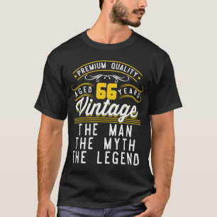 Camiseta Vintage, 66 Anos, Aniversário O Homem Mete Lenda