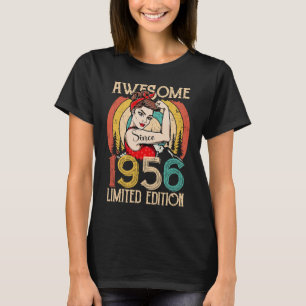 Camiseta Vintage 66 Anos de Idade para Mulheres Melhor de 1