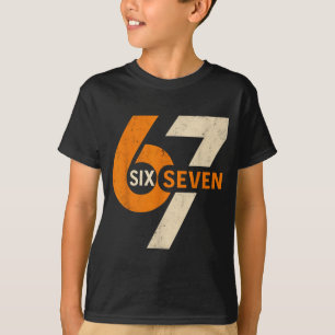 Camiseta Vintage 67 Seis Sete 6 7 Número Retro 67 Meme
