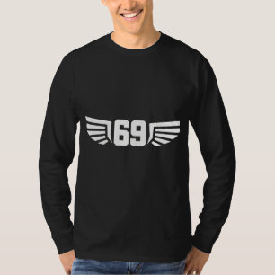 Camiseta Vintage 69 Sessenta e Nove Símbolo Numérico Alado