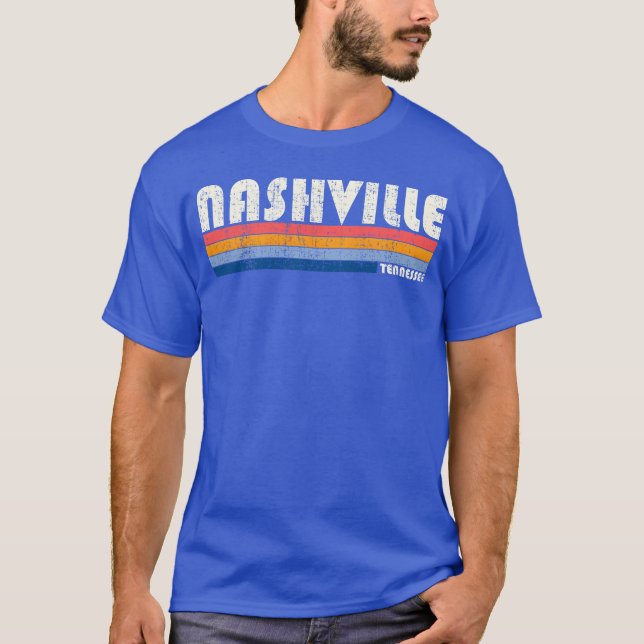 Camiseta Vintage 70S 80S Style Nashvillen girl (Frente)