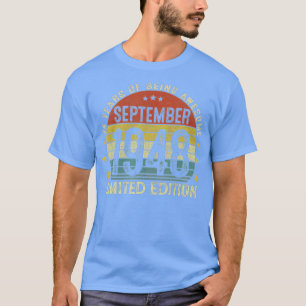 Camiseta Vintage 74º aniversário setembro 1948 74 anos
