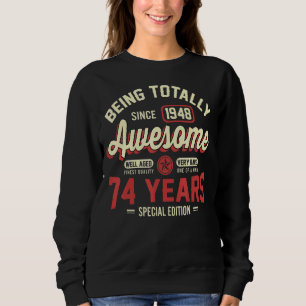 Camiseta Vintage 74th Birthday Awesmys 1948 Edição Especial