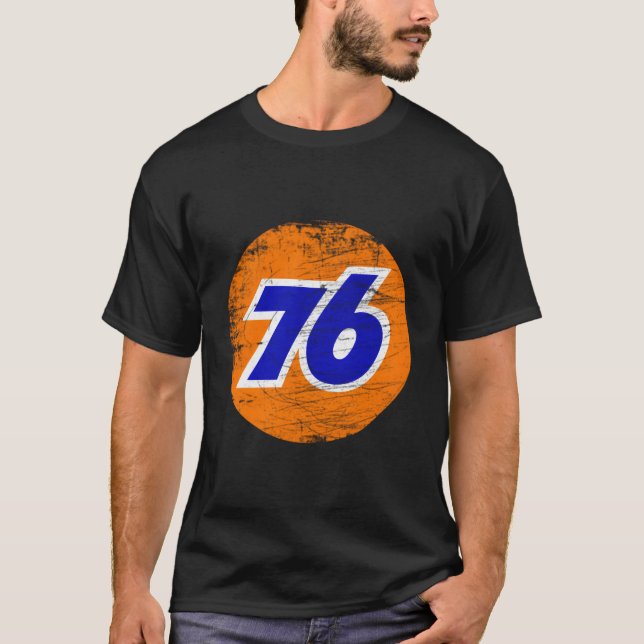 Camiseta Vintage 76 - Sinal de Estação de Gás (Frente)