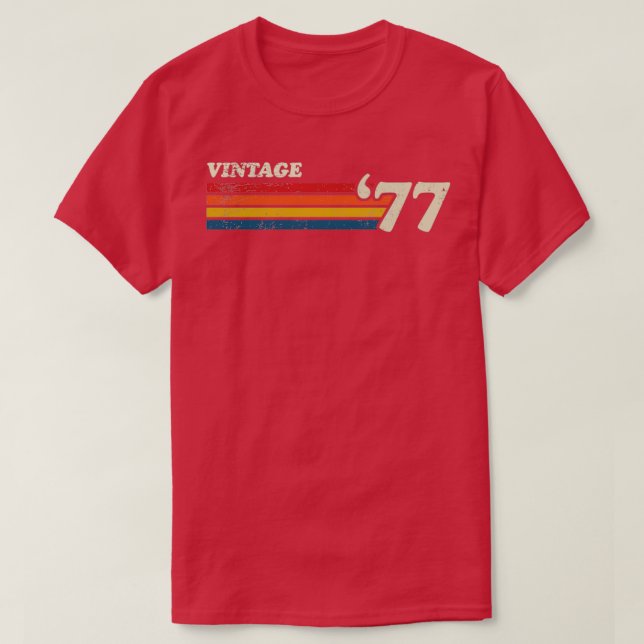 CAMISETA VINTAGE 77 RETRO STRIPES (Frente do Design)