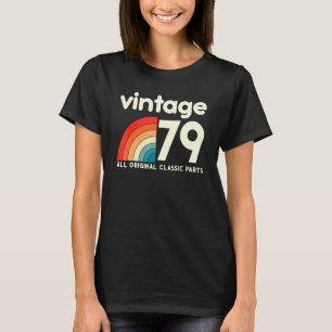 Camiseta Vintage 79 All Vintage Parts Gag 43º aniversário