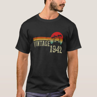 Camiseta Vintage 80 Aniversário Homens 1942 80 Bir