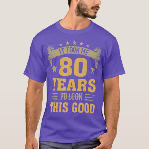 Camiseta Vintage 80 Aniversário Levei 80 Anos Para Olhar