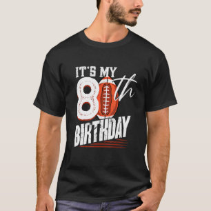Camiseta Vintage 80 de futebol americano, de 80 anos, Birth