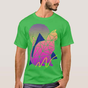 Camiseta Vintage 80s Geométrico Cat com Sunset