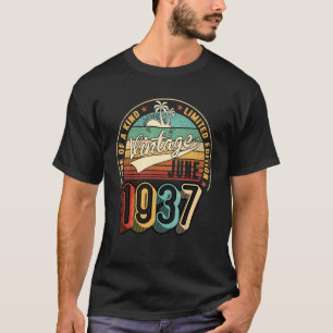 Camiseta Vintage 85 Anos Antiga Junho De 1937 Decorações 85