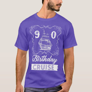Camiseta Vintage 90 Birthday Cruise