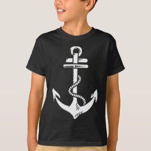 Camiseta Vintage à vela à vela à vela, branco-A, branco a