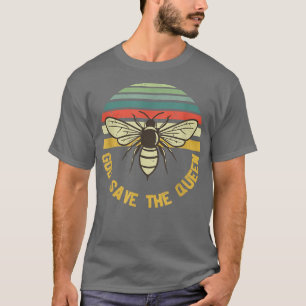 Camiseta Vintage Abelha Deus Salve A Rainha Presente