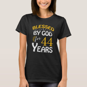 Camiseta Vintage Abençoada Por Deus Por 44 Anos Feliz 44