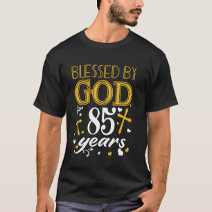 Camiseta Vintage Abençoada Por Deus Por 85 Anos Feliz 85º B