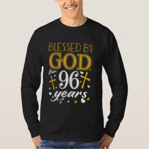Camiseta Vintage Abençoada Por Deus Por 96 Anos Feliz 96º B