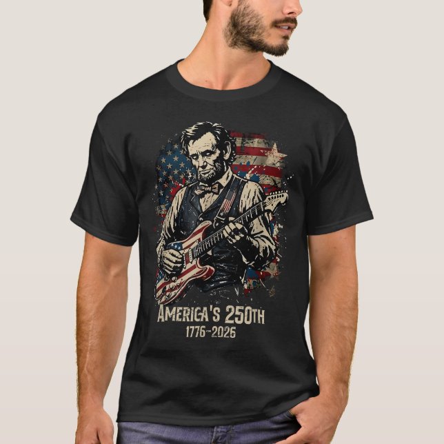 Camiseta Vintage Abraham Lincoln Abe Lincoln Tocando (Frente)