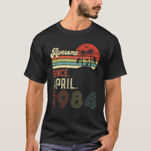 Camiseta Vintage abril de 1974 38º aniversário Retro 38 ano