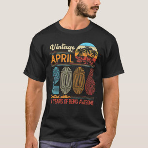 Camiseta Vintage abril de 2006 16 anos 16 anos Aniversário 