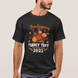 Camiseta Vintage Ação de Graças à Turquia Trot Strutch 
