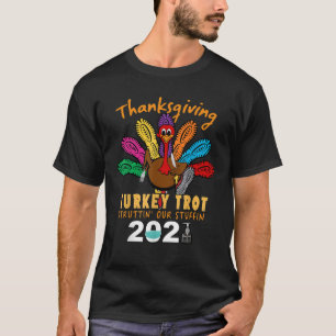 Camiseta Vintage Ação de Graças à Turquia Trot Strutch Noss