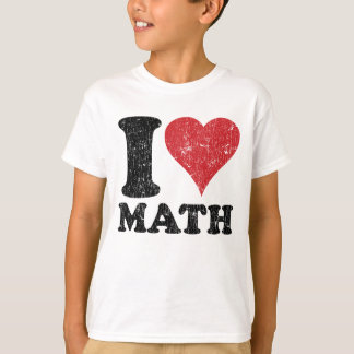Camiseta Vintage Adoro Matemática Crianças Ringer T Shirt