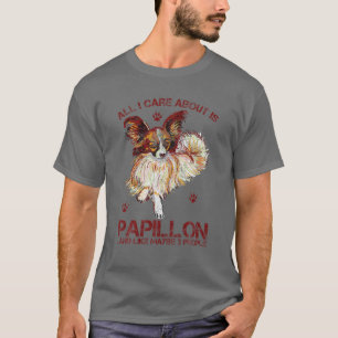 Camiseta Vintage Adoro Meu Cachorro De Papillon E Talvez 3 